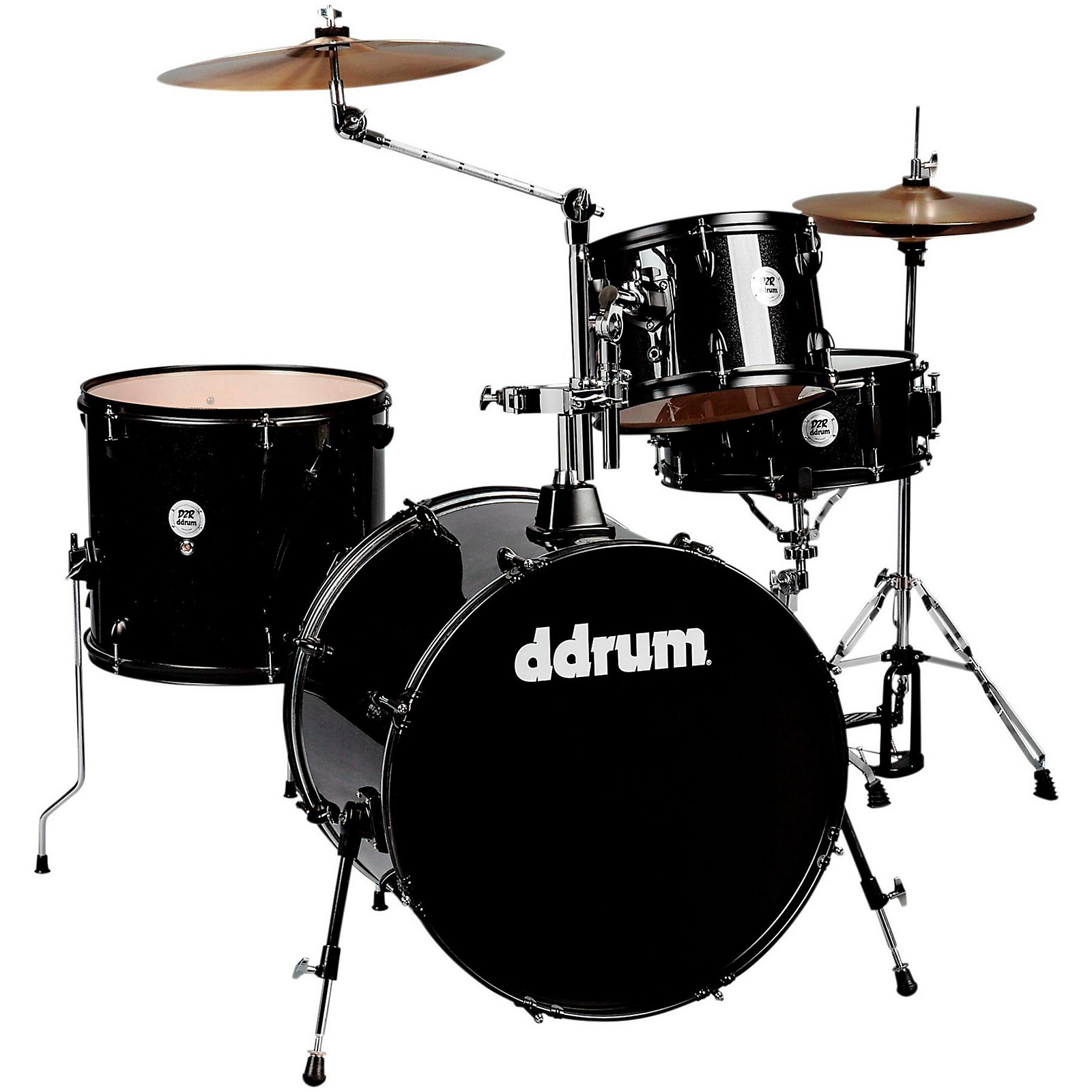 ddrum D2 4-Piece Drum Set Black Sparkle Black Hardware | Musician's Friend