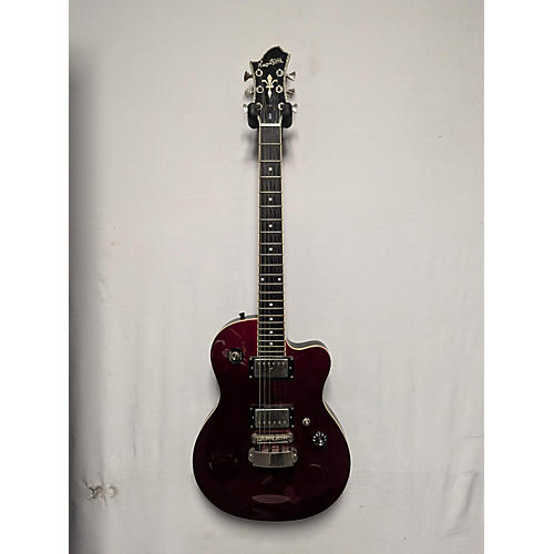 Hagstrom D2h Solid Body Electric Guitar red sparkle