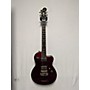 Used Hagstrom D2h Solid Body Electric Guitar red sparkle