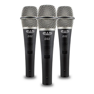 CadLive D32 Supercardioid Dynamic Handheld Microphones (3-Pack)