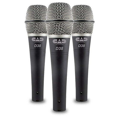 CadLive D38 Supercardioid Dynamic Handheld Microphones (3-Pack)