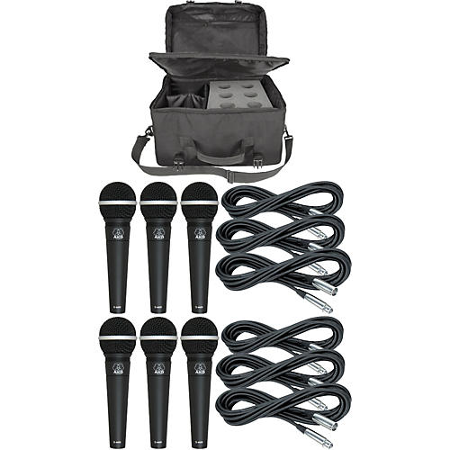 D4400 Mic Six Pack With Cables & Mic Bag