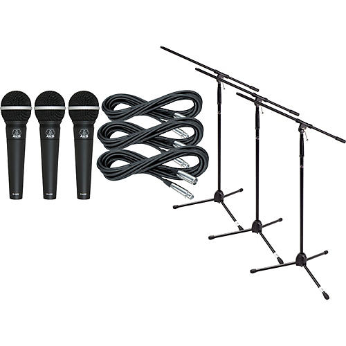 D4400 Mic Three Pack With Cables & Stands