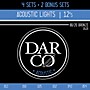 DARCO D520 80/20 Light 6 Set Value Pack Acoustic Guitar Strings Light (12-54)