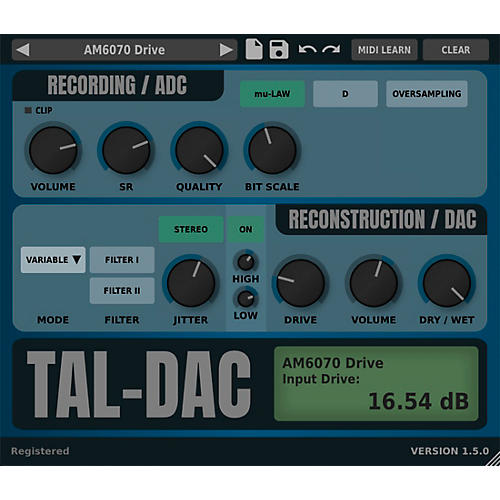 TAL Software DAC Bit Crusher (Download)