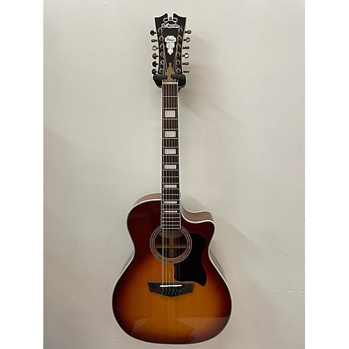 D'Angelico DAPG212ITBAPS 12 String Acoustic Electric Guitar 2 Color Sunburst