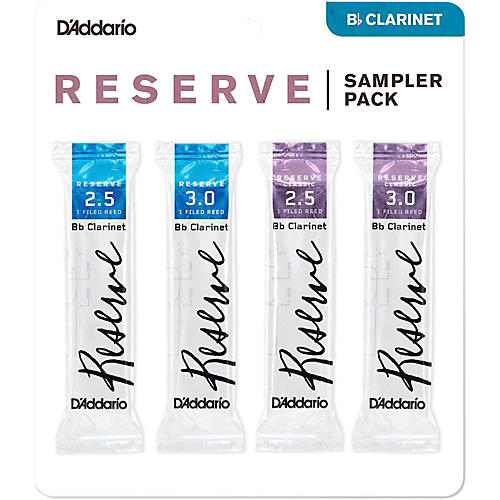 D'Addario Reserve Bb Clarinet Reed Sampler Pack
