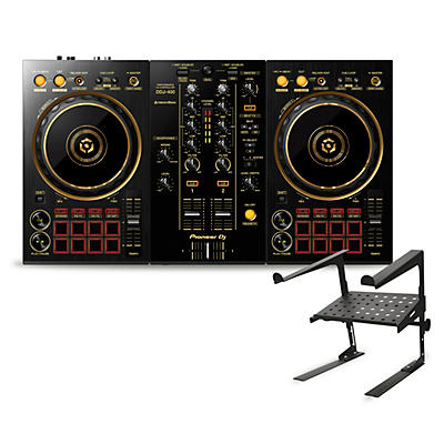 Pioneer DJ DDJ-400-N Limited Edition Gold 2-Channel DJ Controller with Laptop Stand