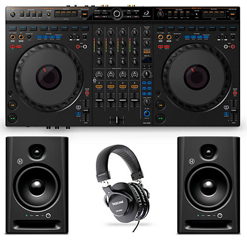 AlphaTheta DDJ-GRV6 Home DJ Bundle with Harbinger Monitors and Tascam Headphones