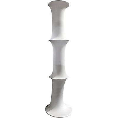 Eliminator Lighting DECOR 10C Ten Foot Tall / 24" wide decorative structure made out of a white metal stand covered by a white fire retardant Scrim