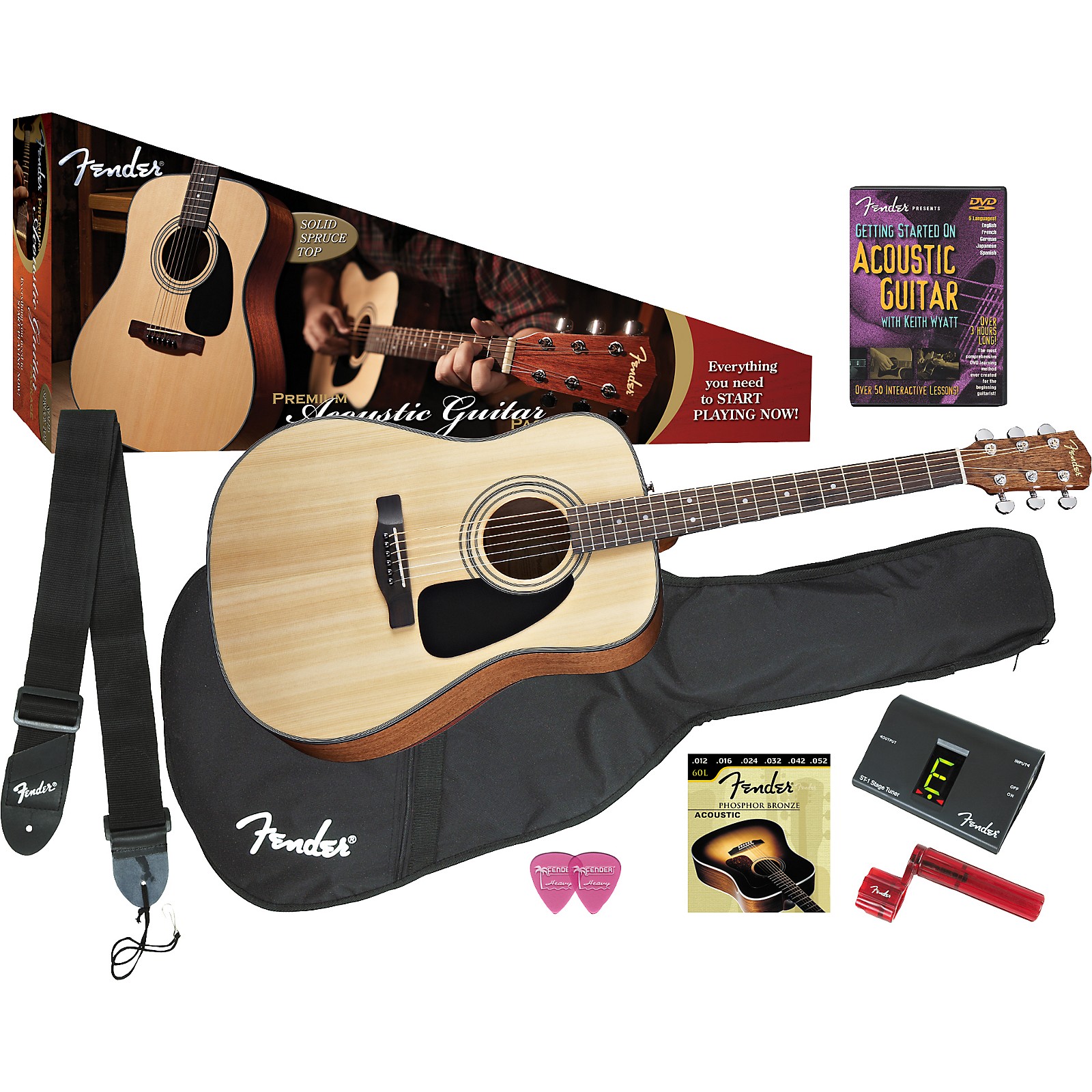 Fender DG8S Acoustic Guitar Value Pack Musician's Friend
