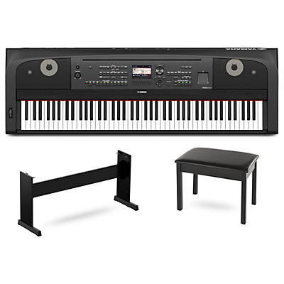 Yamaha DGX-670 88-Key Portable Grand Piano With Matching Stand & Bench -
