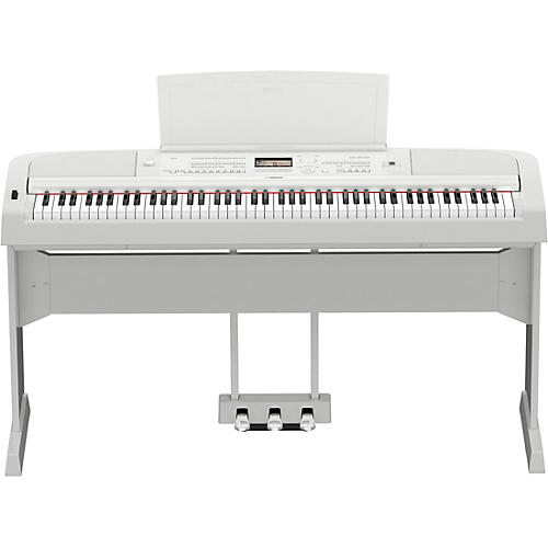 Yamaha DGX-670 Keyboard With Matching Stand and Pedal White
