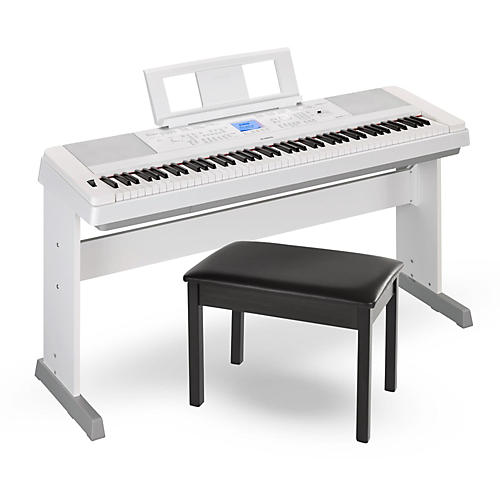 DGX660 88-Key Portable Grand Piano White with Bench