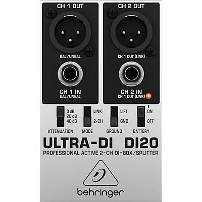 Behringer ULTRA-DI DI20 2-Channel Active Direct Box and Splitter