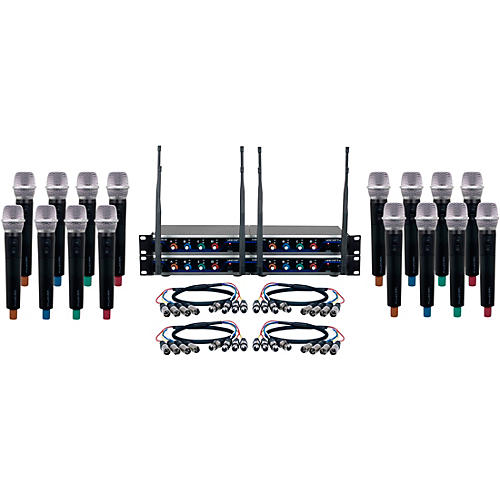VocoPro DIGITAL-ACAPELLA-16 16-Channel UHF Wireless Handheld Microphone System, 900-927.2mHz Condition 2 - Blemished 902-928 MHz, Black 197881380243