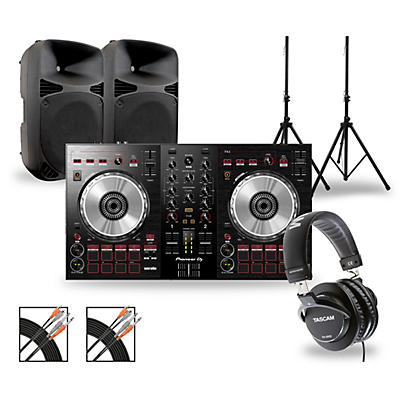 Pioneer DJ DJ Package with DDJ-SB3 Controller and Gemini HPS BLU Series Speakers