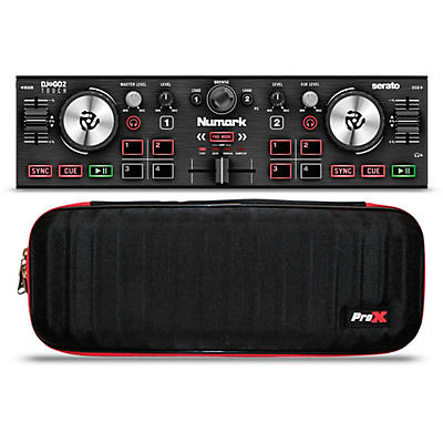 Numark DJ2GO2 TOUCH Pocket DJ Controller with Touch-Capacitive Jog Wheels and ProX Case