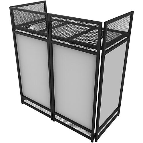 Odyssey DJBOOTH40 Folding DJ Booth with Scrim Kit and Carrying Bag Black