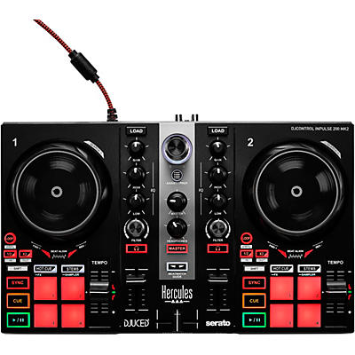 Hercules DJ DJControl Inpulse 200 MK2 2-Channel DJ Controller for Serato DJ Lite and DJUCED