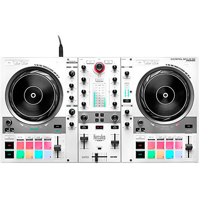 Hercules DJ DJControl Inpulse 500 White Edition with Case and Serato DJ Pro