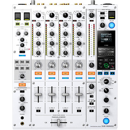 DJM-900NXS2-W Limited Edition White Professional 4-Channel Digital DJ Mixer With Dual USB for Serato, TRAKTOR and rekordbox