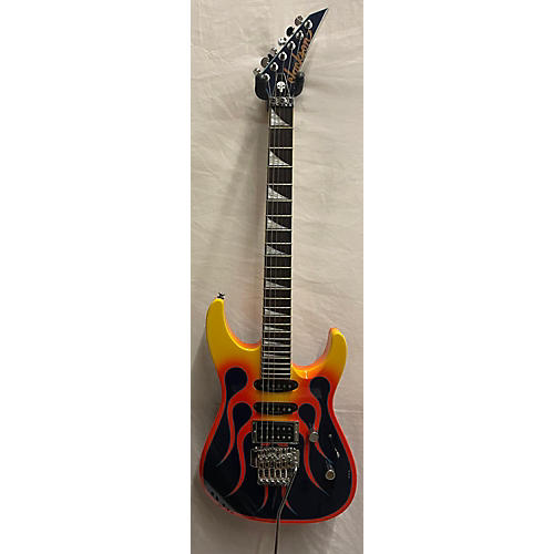 Jackson DK2 Dinky Solid Body Electric Guitar Blue Ghost Flames