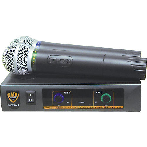 Nady DKW-Duo Dual Channel VHF Handheld Microphone System Band P and R