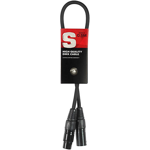 Stagg DMX cable, XLR/XLR (m/f) 1.5 ft. Black