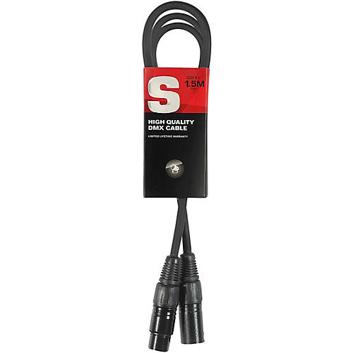 Stagg DMX cable, XLR/XLR (m/f) 5 ft. Black