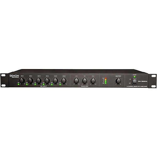 DN-306XA 6-Channel Mixer with Amplifier