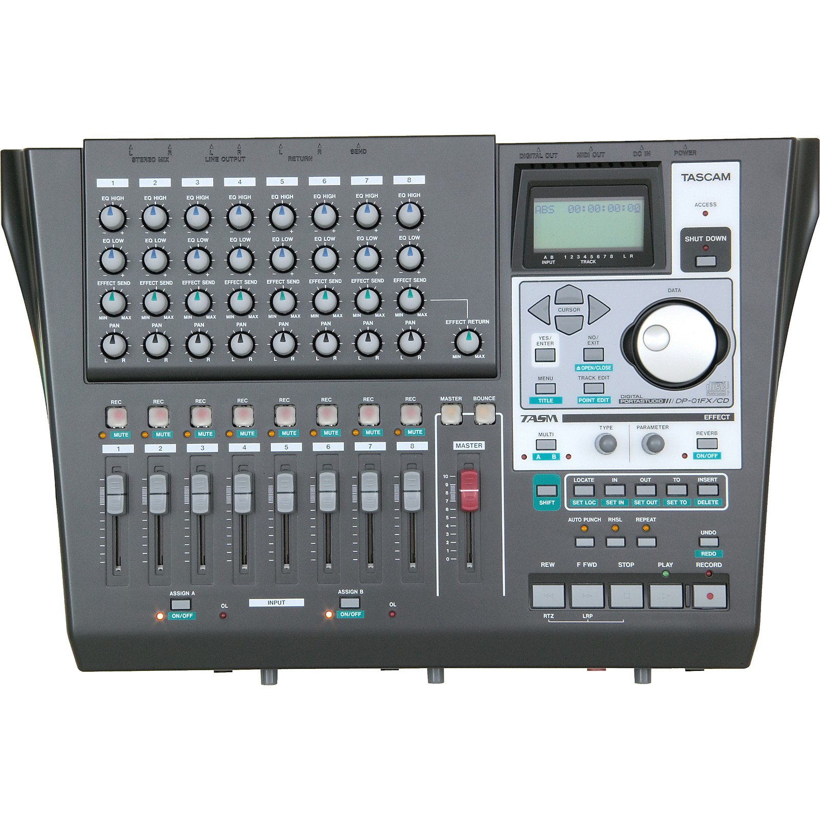 Tascam DP-01FX/CD 8-Track Hard Disk Recorder with CD Burner | Musician ...