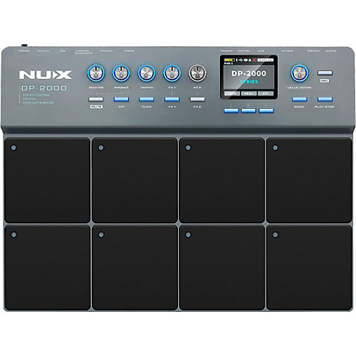 NUX DP-2000 Digital Percussion Pad with 8 Velocity Sensitive Pads, FX, and Bluetooth Condition 1 - Mint Black