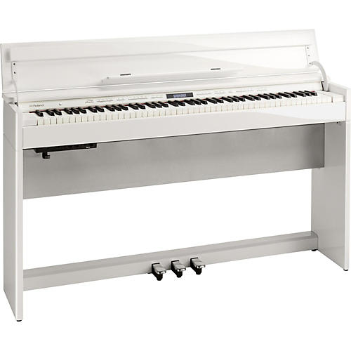 DP603 Digital Home Piano with Bench Polished White