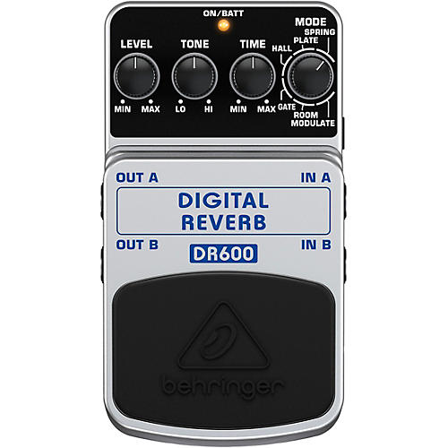 Behringer DR600 Digital Stereo Reverb Guitar Effects Pedal Condition 1 - Mint