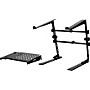 DR Pro DRDJLS1 DJ Laptop Stand & Shelf Bundle - Black