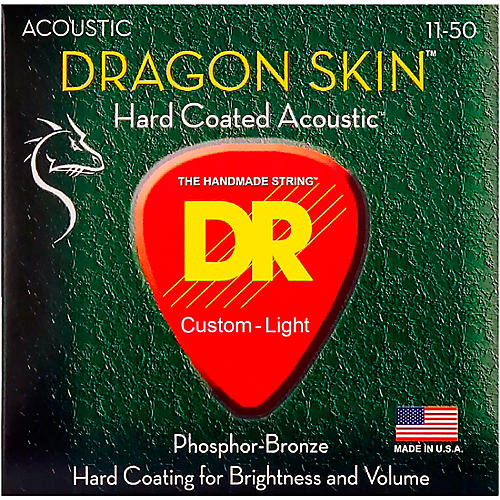 DSA-11 Dragon Skin K3 Coated Acoustic Strings Medium-Light