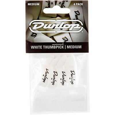 Dunlop DUNLOP 9002P MED THUMB PICK WHT (4)