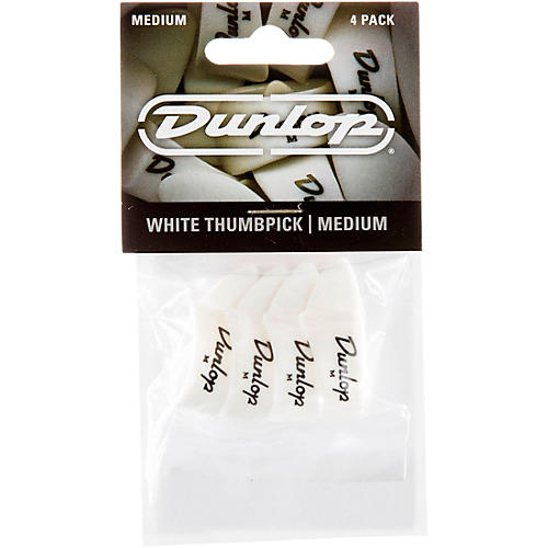 Dunlop DUNLOP 9002P MED THUMB PICK WHT (4)