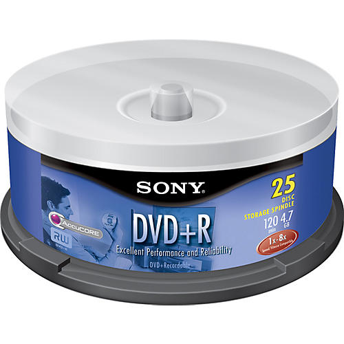 DVD+R 4.7GB 120-Minute 25-Disc Spindle