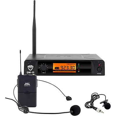 Nady DW-11 Digital Wireless Lapel & Headset Microphone System - QPSK modulation - XLR and 1/4" outputs