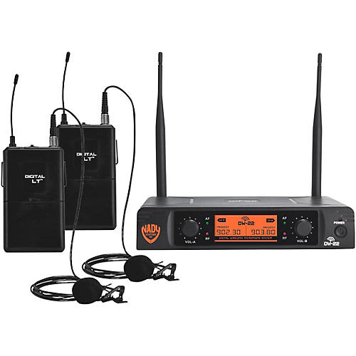 Nady DW-22 LT 24 bit Digital Dual Lapel Wireless Microphone System Condition 1 - Mint