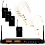 Nady DW-44 Quad Digital Wireless System with Wireless Headset Microphone Beige