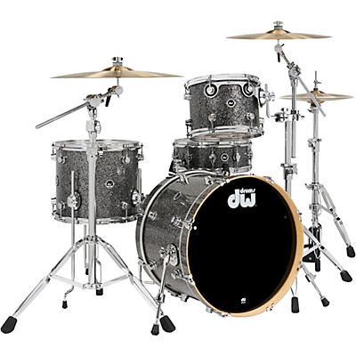 DW DWe Wireless Acoustic-Electronic Convertible 4-Piece Drum Set Bundle With 20" Bass Drum, Cymbals and Hardware