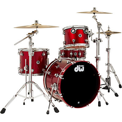 DW DWe Wireless Acoustic/Electronic Convertible 4-Piece Drum Set Bundle With 20" Bass Drum, Cymbals and Hardware