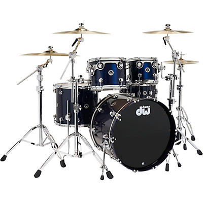 DW DWe Wireless Acoustic-Electronic Convertible 5-Piece Drum Set Bundle With 22" Bass Drum, Cymbals & Hardware -