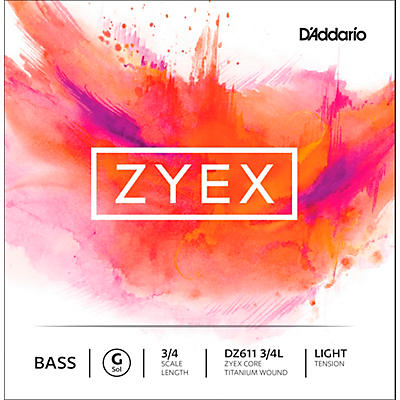 D'Addario DZ611 Zyex 3/4 Bass Single G String