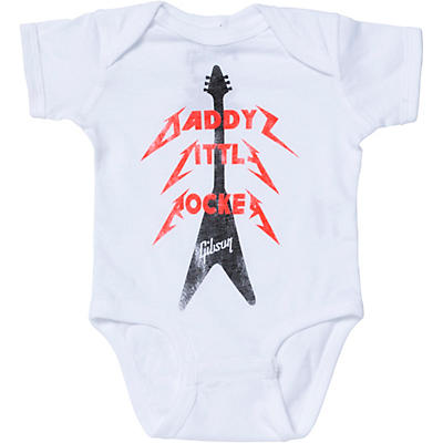 Gibson Daddy's Little Rocker Flying V Onesie - 12/18 Months