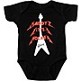 Gibson Daddy's Little Rocker Flying V Onesie 12/18M Black