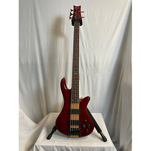 Schecter Guitar Research Damien Elite 5 String Electric Bass Guitar Candy Apple Red